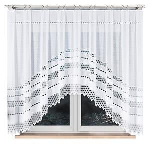 Bílá žakárová záclona FILOMENA 340x160 cm
