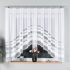 Bílá žakárová záclona FILOMENA 340x160 cm