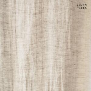 Béžový lněný lehký závěs s poutky Linen Tales Daytime, 250 x 130 cm