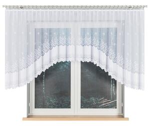 Bílá žakárová záclona GENOVEFA 400x120 cm