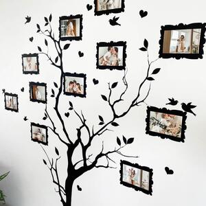 INSPIO - výroba dárků a dekorací - Samolepka na zdi ve vlastní barvě - Strom s fotkami 10x15cm