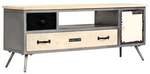 TV stolek masivní mangovníkové dřevo a ocel 120 x 30 x 45 cm 246282