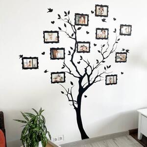 INSPIO - výroba dárků a dekorací - Samolepka na zdi ve vlastní barvě - Strom s fotkami 10x15cm