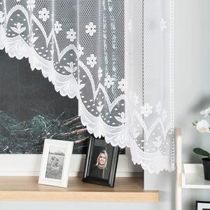 Bílá žakárová záclona FLORENTYNA 330x140 cm