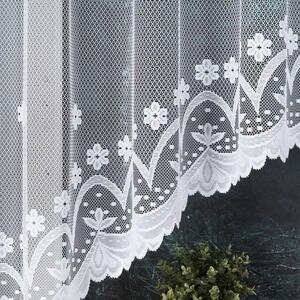 Bílá žakárová záclona FLORENTYNA 330x160 cm