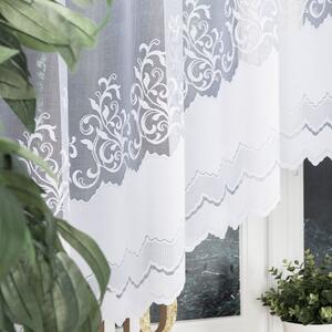 Bílá žakárová záclona GENOVEFA 350x160 cm