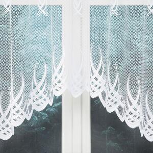 Bílá žakárová záclona GOSIA 300x120 cm