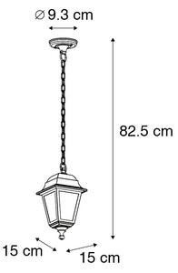 Klasická venkovní závěsná lampa černá IP44 - Capital