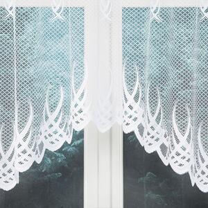 Bílá žakárová záclona GOSIA 250x120 cm