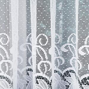 Bílá žakárová záclona HERNANI 600x160 cm