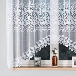 Bílá žakárová záclona HERNANI 310x160 cm