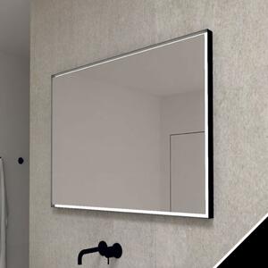 Comodo Zrcadlo v černém kovovém rámu s LED osvětlením po obvodu Nikoletta LED 14 BLACK Typ: bez vypínače, Rozměry (cm): 60x65 - (Nikoletta LED 14/60 BLACK)