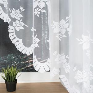 Bílá žakárová záclona IRENA 420x160 cm