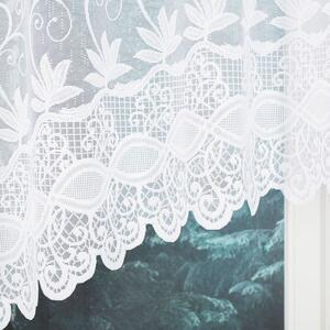 Bílá žakárová záclona JOVITA 250x100 cm