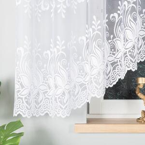 Bílá žakárová záclona JOANNA 400x160 cm