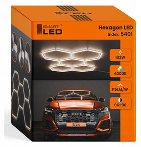 LED HEXAGON osvětlení do garáže 298 × 209 cm, IP54