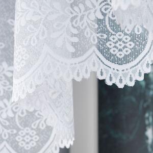 Bílá žakárová záclona KAROLINA 300x110 cm
