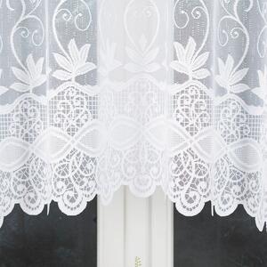 Bílá žakárová záclona JOVITA 250x120 cm