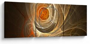 Obraz abstrakce (s hodinami) (90x30 cm)