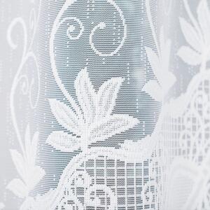 Bílá žakárová záclona JOVITA 250x120 cm