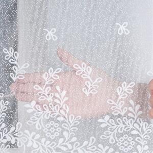 Bílá žakárová záclona KAROLINA 300x110 cm