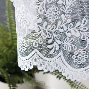 Bílá žakárová záclona KAROLINA 300x130 cm
