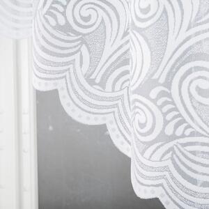 Bílá žakárová záclona KINGA 250x120 cm