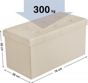 BeComfort FUR1624-1 Úložná lavice s pohodlným sedátkem 76x38x38 cm