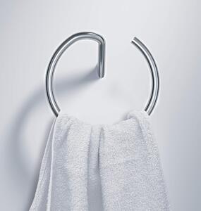 Deante Silia příslušenství, nástěnný kulatý držák na ručníky, chromová, ADI_0611