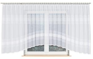 Bílá žakárová záclona KLAUDYNA 620x160 cm