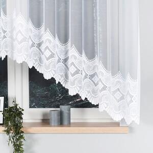 Bílá žakárová záclona LUCYNA 310x160 cm