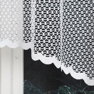 Bílá žakárová záclona KORINO 310x160 cm