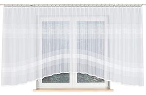 Bílá žakárová záclona KLAUDYNA 520x160 cm