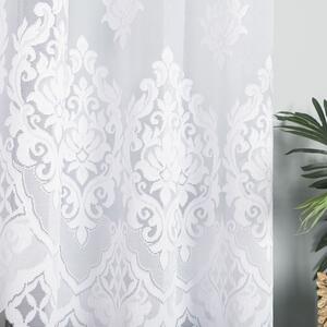 Bílá žakárová záclona LUDMILA 400x160 cm