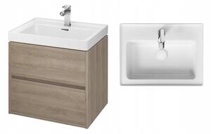 Cersanit Crea, závěsná skříňka s umyvadlem 60cm, set B114, dub, S801-288