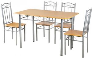 Jídelní stůl set se 4 židlemi buk BC FUR-101-1LS