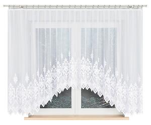Bílá žakárová záclona LUDMILA 400x160 cm