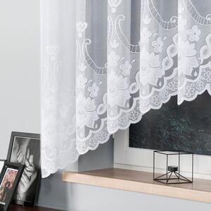 Bílá žakárová záclona MATYLDA 310x160 cm
