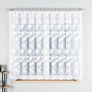Bílá žakárová záclona MARTYNA 320x160 cm