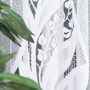 Bílá žakárová záclona MELANIA 300x160 cm