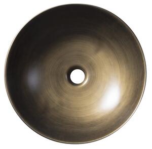 SAPHO PRIORI keramické retro umyvadlo na desku, Ø 41,5 cm, bronz PI032