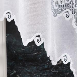 Bílá žakárová záclona MODESTA 250x120 cm