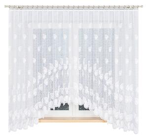Bílá žakárová záclona NORA 350x180 cm