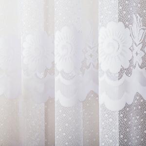 Bílá žakárová záclona OKSANA 300x250 cm