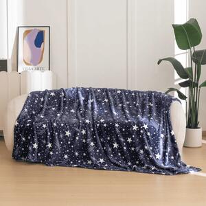 Mikroplyšová deka STARLIGHT, tmavě modrá Rozměr: 150 x 200 cm