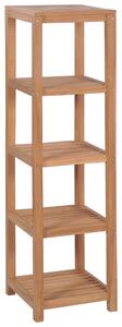 Úložná skříňka do koupelny se 4 policemi teak 42 x 42 x 165 cm 246500