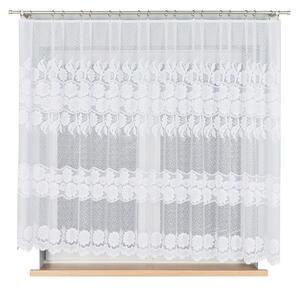 Bílá žakárová záclona OKSANA 300x160 cm