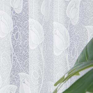 Bílá žakárová záclona NORA 500x160 cm