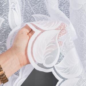 Bílá žakárová záclona NORA 400x130 cm