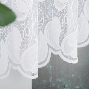 Bílá žakárová záclona NORA 400x130 cm